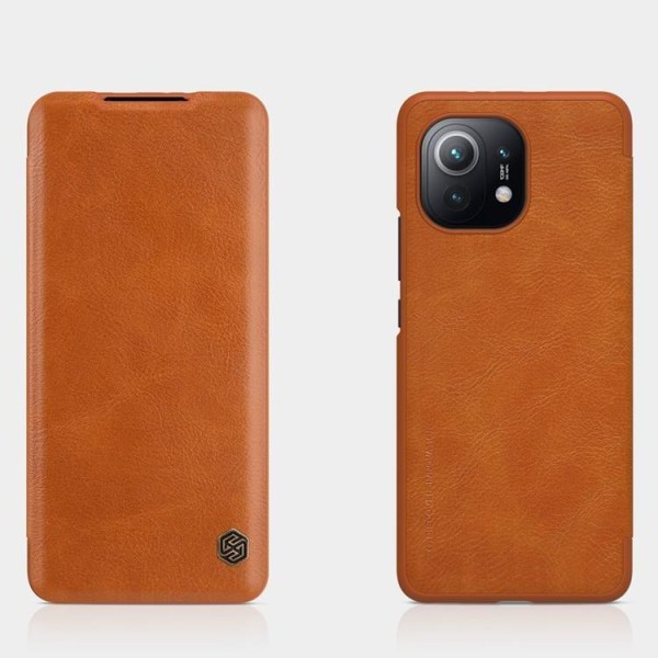 Nillkin Qin nahkakotelo Xiaomi Mi 11 - ruskea Brown
