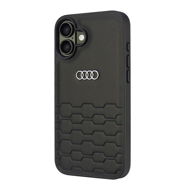 Audi telefontaske til iPhone 16 Plus syntetisk læder - sort Black