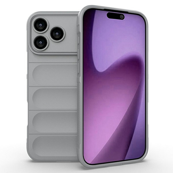AMORUS Mobilskal till iPhone 17 Pro Shockproof TPU Rugged - Ljusgrå Grå