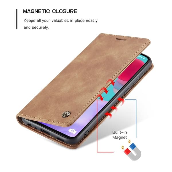 CASEME Plånboksfodral Konstläder till Samsung Galaxy A52 5G - Brun