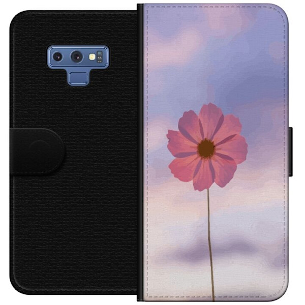 Plånboksfodral till Samsung Galaxy Note9 med Rosa blomma