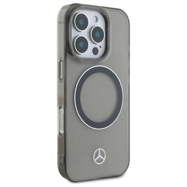 Mercedes telefontaske til iPhone 16 Pro Max Magsafe Trykt Logo - Sort Black