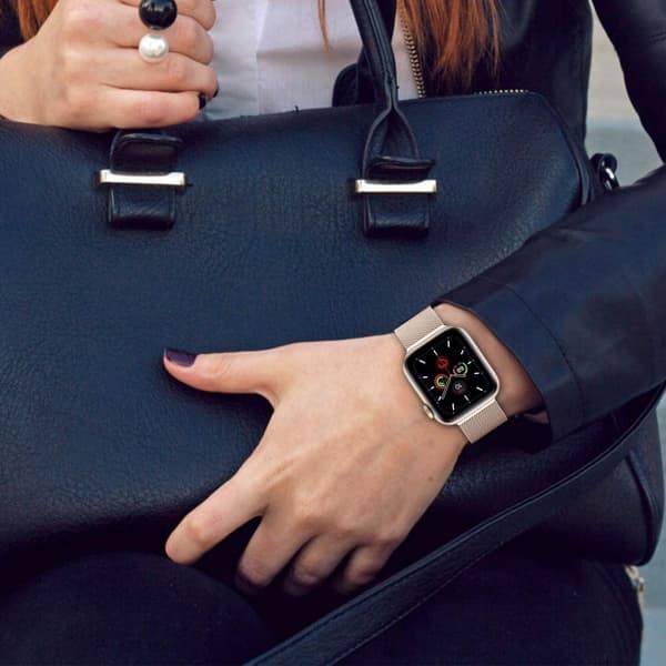 Tech-Protect Milaneseband Apple Watch (44/45/46/49mm) - Svart Black