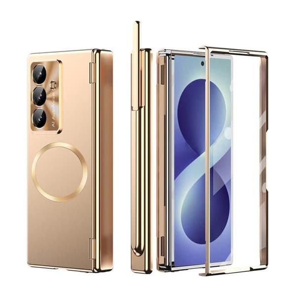 Mobilskal För Galaxy Z Fold 8 MagSafe Hård PC - Champagneguld Guld