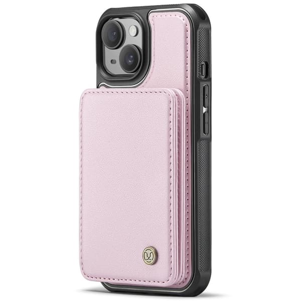 JEEHOOD J05 Mobilskal till iPhone 14 Plus Läder MobilRosa
