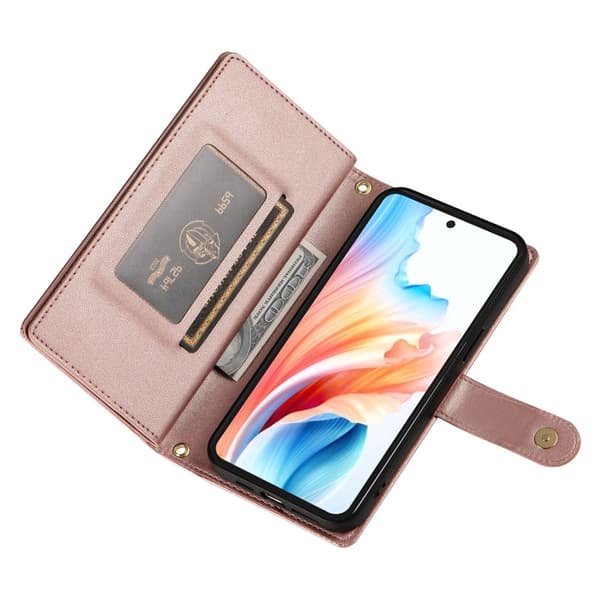 Samsung Galaxy S26 Edge Plånboksfodral Med Dragkedja Konstläder - Svart