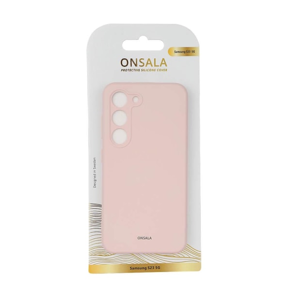 ONSALA Galaxy S23 5G suojus silikoni - liitu vaaleanpunainen
