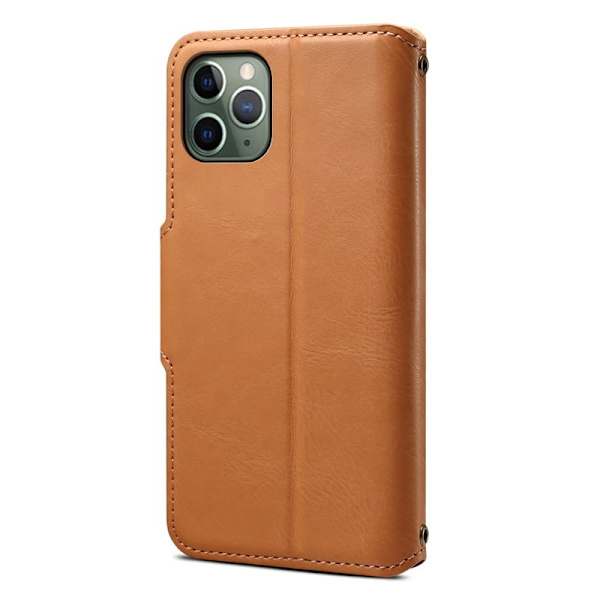 DENIOR iPhone 11 Pro Plånboksfodral Konstläder Khaki