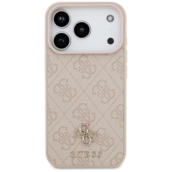 Guess Mobilskal till iPhone 17 Pro MagSafe 4G Small Classic Logo - Rosa Rosa