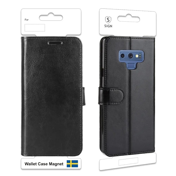 SiGN Plånboksfodral för Galaxy Note 9 - Svart