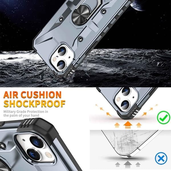 iPhone 14 Cover Ringholder Armor - Sort Black