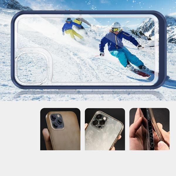iPhone 13 mini -kuori Clear 3in1 Gel - Sininen Blå