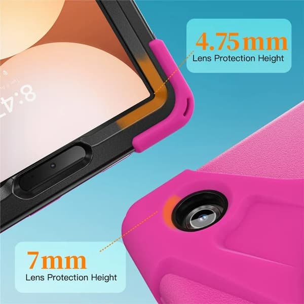 Mobilskal till Galaxy Tab A11 Kickstand Silikon Axelrem Rosa
