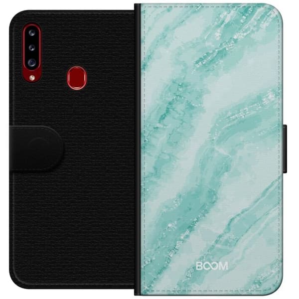 Plånboksfodral till Samsung Galaxy A20s med Mint Marble