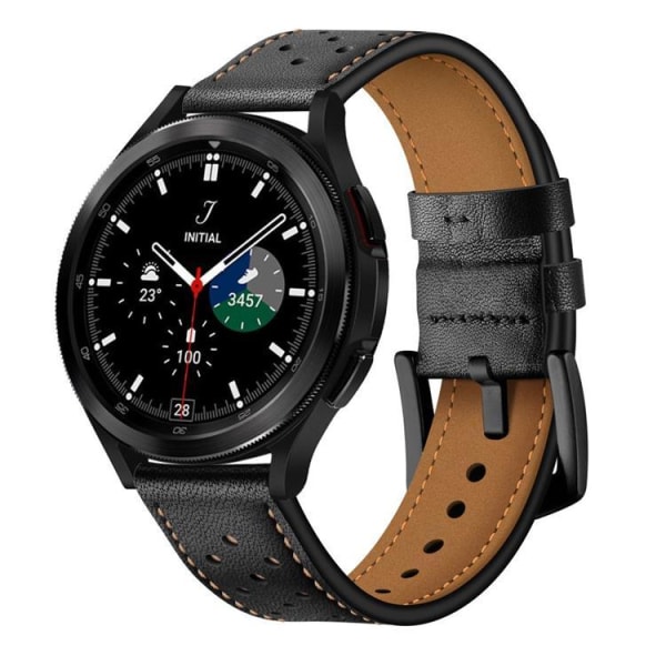 Samsung Galaxy Watch 6 (44mm) Armbånd Læder - Sort