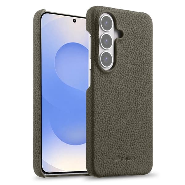 MELKCO Mobilskal för Samsung Galaxy S26 Plus Magnetiskt Äkta läder - Grå