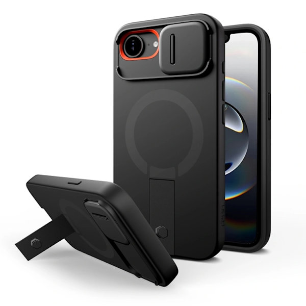 Tech-Protect Telefontaske til iPhone 16e Magsafe Kevlar Aura - Sort Svart