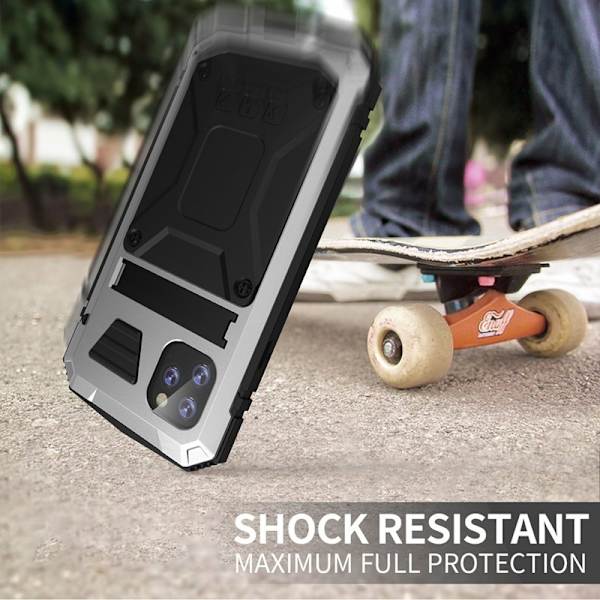 R-JUST Mobilskal till iPhone 11 Pro Max 360° Skydd Silver