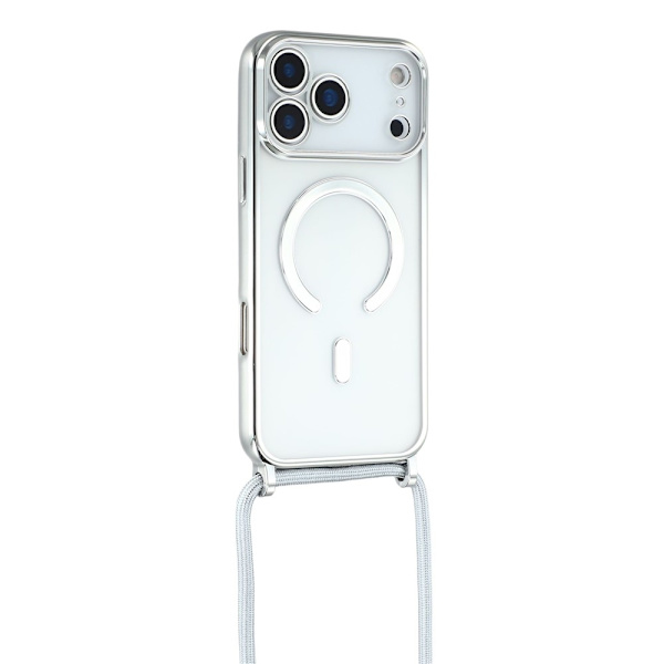 Mobilskal till iPhone 17 Pro MagSafe Electroplating Edge TPU - Silver Silver
