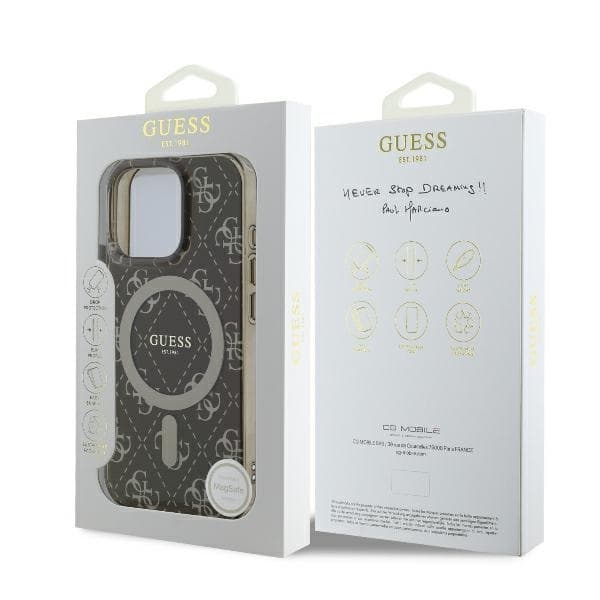 Guess Telefontaske til iPhone 16 Pro MagSafe IML 4G - Brun Brun