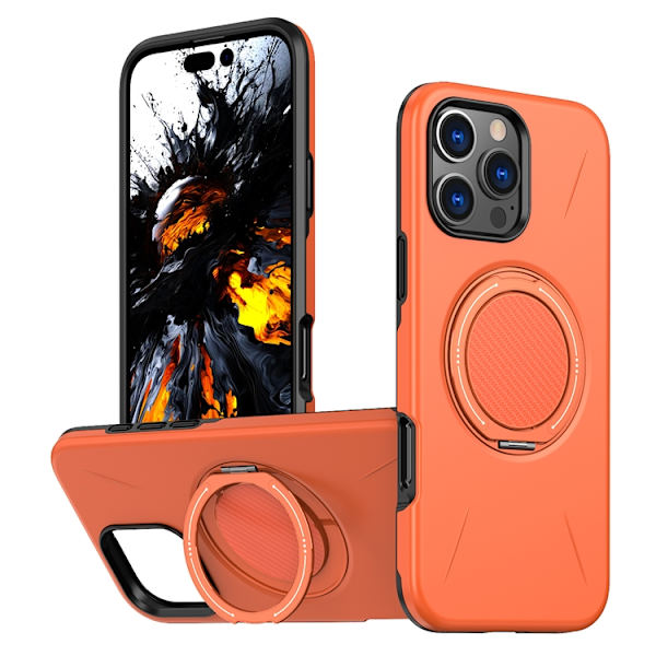 Mobilskal till iPhone 16 Pro Max MagSafe Rotating Kickstand Orange