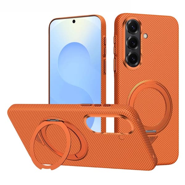 Sulada Mobilskal för Samsung Galaxy S26 Plus Kickstand Magnetiskt PC - Orange