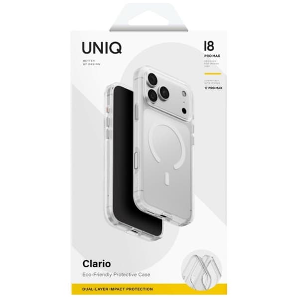 Uniq Mobilskal för iPhone 18 Pro/17 Pro MagSafe Clario - Transparent