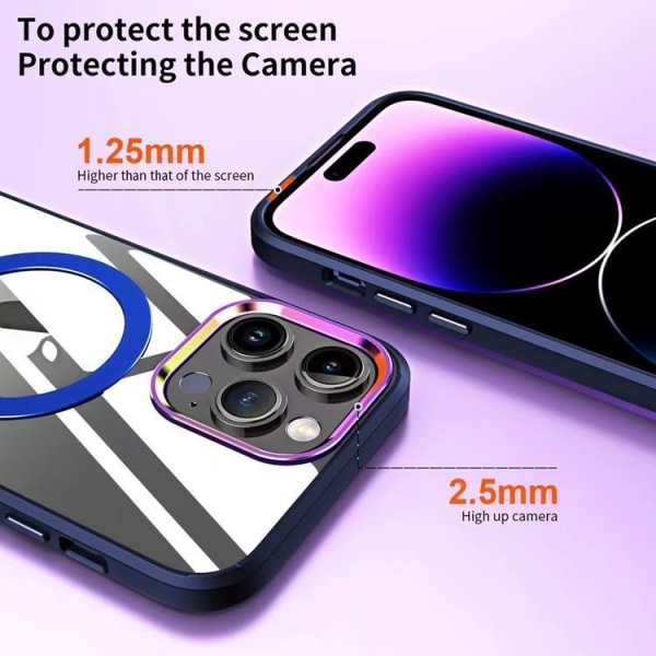 iPhone 14 -matkapuhelinkotelo Magsafe-teline - violetti