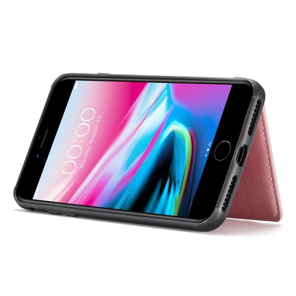 JEEHOOD Mobilskal till iPhone 7 Plus/8 Plus Konstläder TPU Roséguld