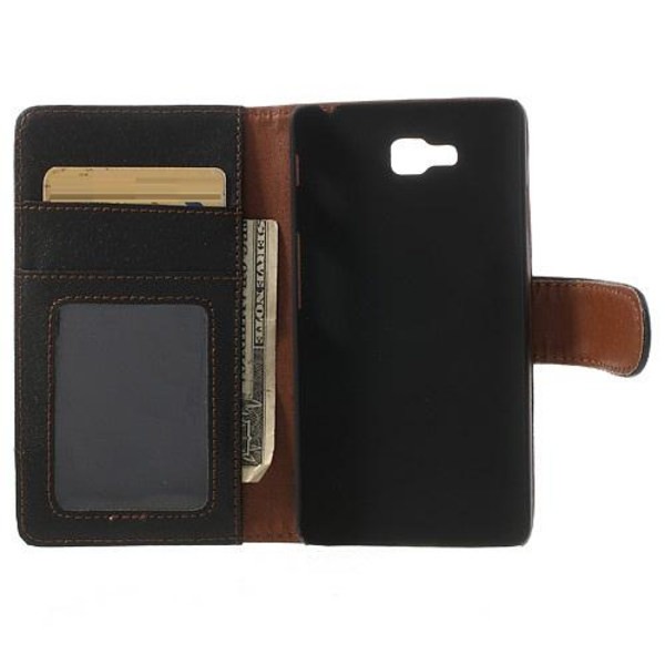 Præget pung etui til LG Optimus L9 II (sort) Black