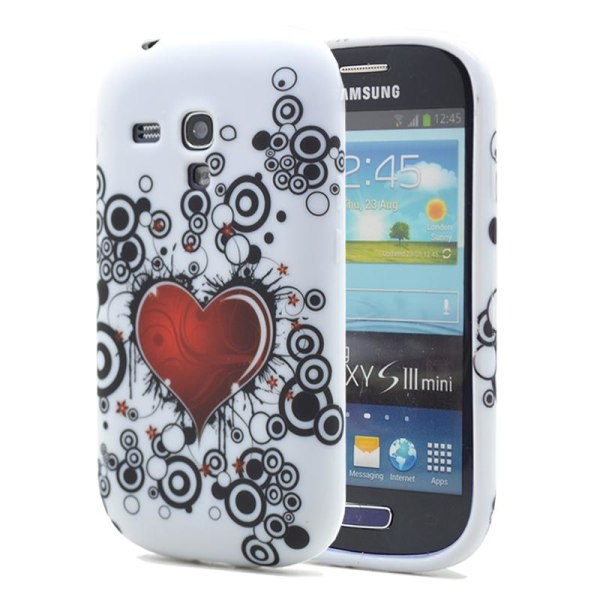 FlexiCase Cover til Samsung Galaxy S3 Mini i8190 - (rødt hjerte)