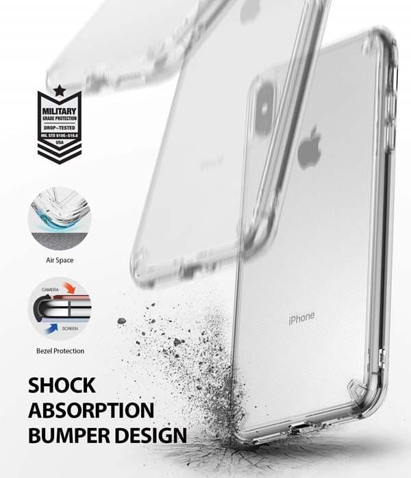 Ringke Fusion Stødabsorberende Taske til iPhone XS Max - Klar Transparent