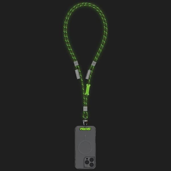 Skinarma 2in1 USB-C til USB-C kabelsnor Dyno Ve - Niteglow Grön