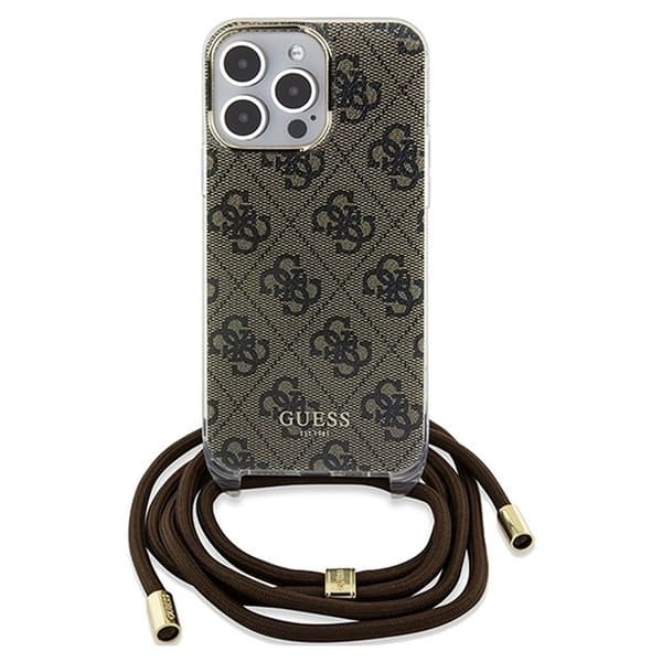 Guess iPhone 15 Pro Mobilhalsband Skal Print - Brun