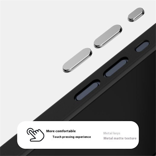 ABEEL Mobilskal till iPhone 13 Pro Max PC TPU Aluminium PU Läder Textur 1