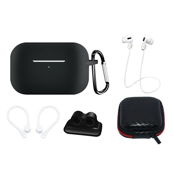 [5-Pack] Airpods Pro 2/Pro 1 Tillbehör Set - Svart Svart