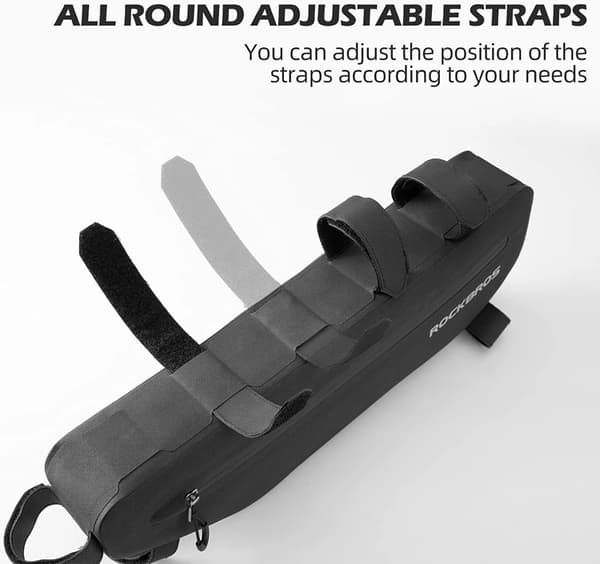 Rockbros Cykeltaske Med Velcro AS-043 - Sort Svart
