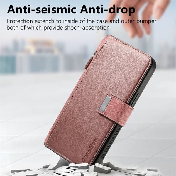 CASENEO MW-02 Plånboksfodral för Nothing Phone (3a) - Konstläder - Rosa