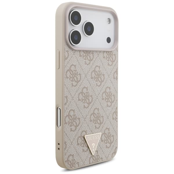 Guess Mobilskal till iPhone 17 Pro Max MagSafe 4G Strap Triangle Logo Rosa