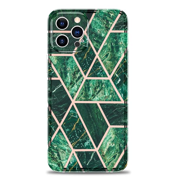 BOOM - Grid iPhone 12 Pro Max Skal - Grön Marmor Green