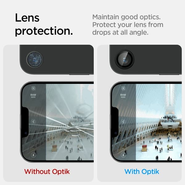 Spigen [2-Pack] iPhone 16e Kameralinsskydd Härdat Glas "EZ-FIT" Svart