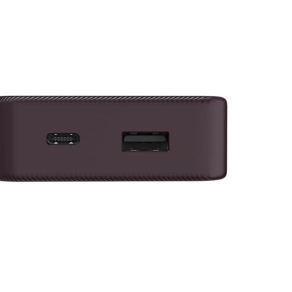 HAMA Powerbank Colour 10 10000mAh USB-C+USB-A Plommon