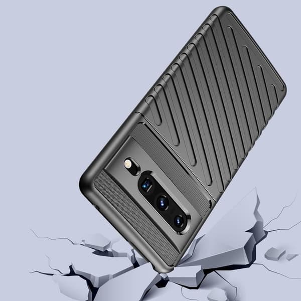 Google Pixel 7 Pro Cover Thunder Flexible Armored - Sort Black