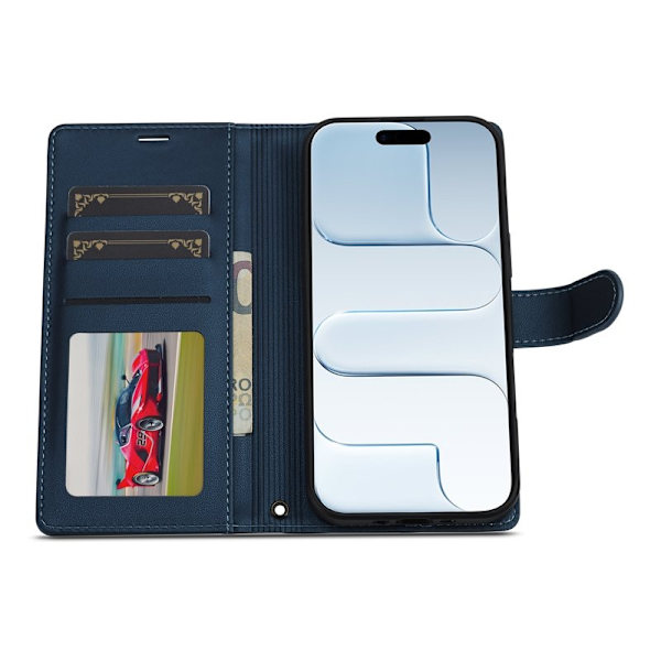 LC.IMEEKE L2 Series iPhone Air Plånboksfodral Konstläder - Blå