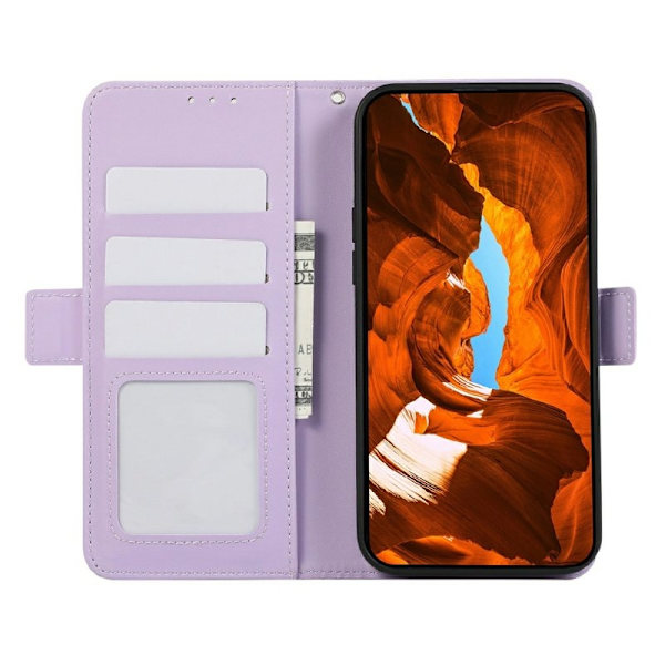 ABEEL iPhone Air Plånboksfodral Konstläder med RFID-Skydd - Lila