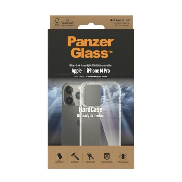 PanzerGlass telefontaske til iPhone 14 Pro militær kvalitet