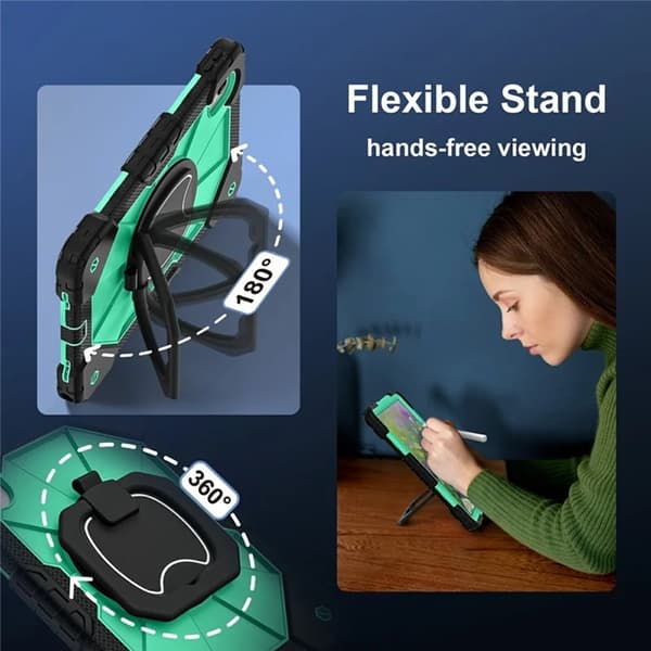 Lenovo M11/Idea Tab Mobilskal Silikon Kickstand Grön