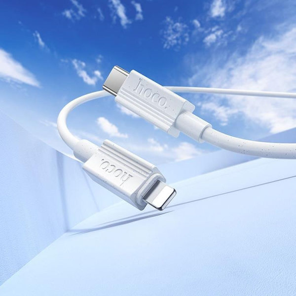 Hoco USB-C til Lightning 1m Kabel 27W X107 - Hvid Vit