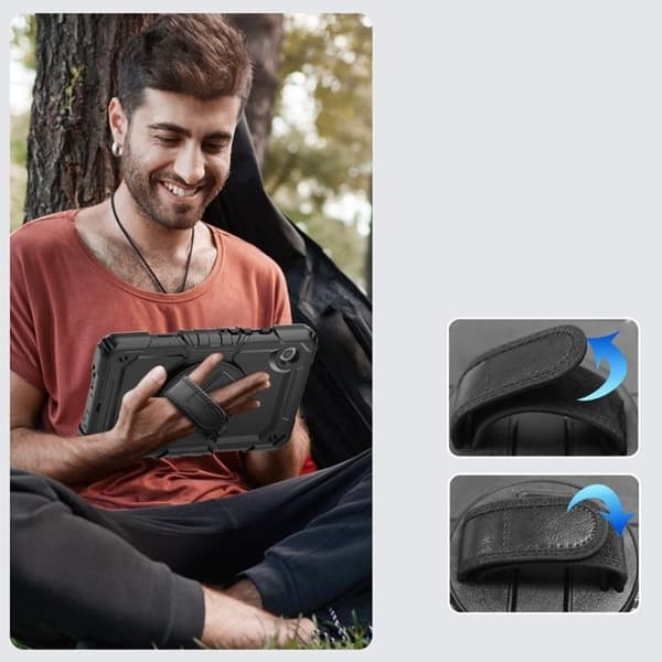 Tech Protect Galaxy Tab A9 Fodral Canvas - Svart