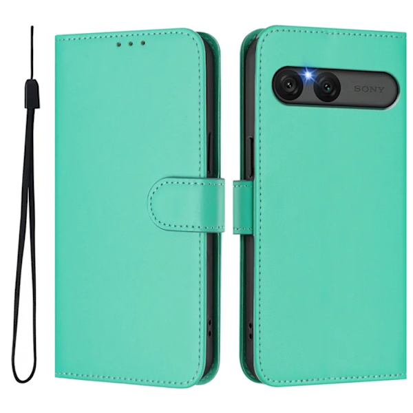 Sony Xperia 10 VII Plånboksfodral Solid Color Konstläder - Grön Grön